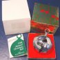 1988 Wallace Silversmiths silver Christmas sleigh bell bells balls ornament 18th annual silverplate