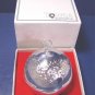 Towle Silversmiths poinsettia flowers ornament silver sleigh bell 1980 Christmas silverplate 3175
