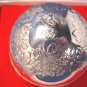 Towle Silversmiths poinsettia flowers ornament silver sleigh bell 1980 Christmas silverplate 3175