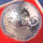 Towle Silversmiths poinsettia flowers ornament silver sleigh bell 1980 Christmas silverplate 3175