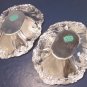 Pair Wallace St. Regis silverplate bonbon candy bowls # 9720 silver hollowware dish 8 inch