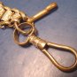 Ornate sword hanger chain silverplate brass metal vintage ISET maybe Masonic Fraternal