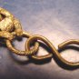 Ornate sword hanger chain silverplate brass metal vintage ISET maybe Masonic Fraternal