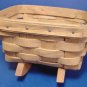Longaberger handwoven basket vintage mini rocking baby doll cradle wooden 1980s hand crafted