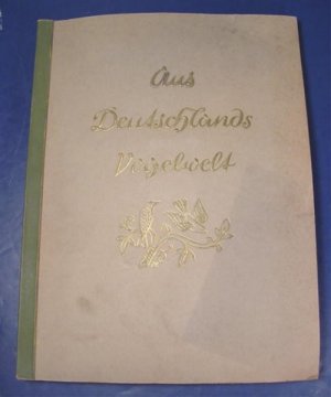 Antique 1936 German 200 birds cigarette color trade cards album Aus Detschlands Vogelwelt book