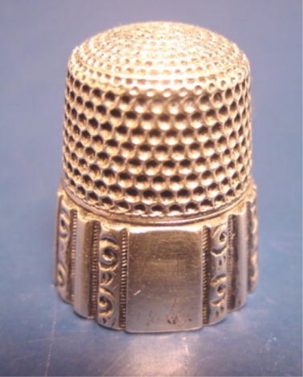 Simons Brothers sterling silver vintage sewing thimble #2 decorative ...