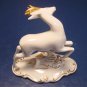 Royal Dux deer figurine Czechoslovakia Bohemia porcelain gold white fine china figure 606