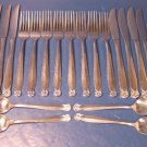 Nasco Silver vintage stainless steel Guilden Japan 19 dinner forks teaspoons spoon knives knife