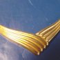 Vintage Avon Soft Sculpture necklace 1987 and pierced earrings goldtone metal