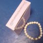 Versatile Elegance faux pearl beads Avon 1989 vintage bracelet cream ivory size small, box