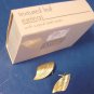 Textured Leaf Avon vintage 1986 pierced earrings goldtone metal with box