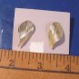 Textured Leaf Avon vintage 1986 pierced earrings goldtone metal with box