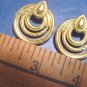 Avon Stylish Hoop pierced earrings vintage 1988 open hoops teardrops goldtone metal, box