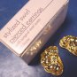 Avon 1988 Stylized Swirl vintage pierced earrings goldtone gold-color metal with box
