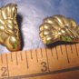 Avon 1988 Stylized Swirl vintage pierced earrings goldtone gold-color metal with box