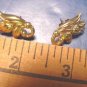 Avon Spring Tulip vintage 1990 pierced earrings tulips flowers goldtone metal with box