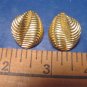 Vintage Sea Treasures Avon 1988 pierced earrings goldtone gold-color metal, with box