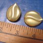 Satin Swirl pierced earrings vintage Avon 1987 goldtone gold color metal with box