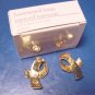 Avon Hammered Loop 1989 vintage goldtone pierced earrings gold color metal loops with box