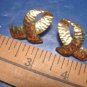 Avon Hammered Loop 1989 vintage goldtone pierced earrings gold color metal loops with box