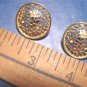 1986 vintage Avon Open Dome earrings pierced goldtone metal surgical steel posts box