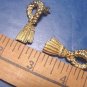 Avon Decorative Tassel pierced earrings vintage 1989 goldtone metal surgical steel posts with box