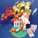 Annalee Doll Society Logo vintage 1995 kid goin fishin Huck Finn boy fishing pole felt Mobilitee