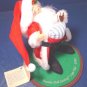 1994 vintage Annalee Mobilitee Doll Society logo kid Santa Claus costume boy, cookie, felt