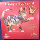 Frisky's backyard cat shape jigsaw and butterfly puzzle Mary Ann Lasher 800 piece box not opened