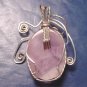 Artisan handcrafted amethyst wire wrapped sterling silver purple necklace pendant artist cabochon