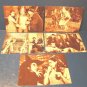 Wizard of Oz vintage 5 sepia photo postcard Judy Garland Dorothy Wicked Witch Lion Tin Man Scarecrow