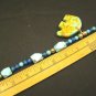 Turquoise bear pendant fetish sterling silver beads necklace hand crafted Native American artist