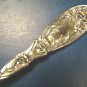 1908 Oneida Oxford Narcissus silverplate meat serving fork silver plate flatware art nouveau flowers