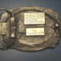 Goessel Kansas country threshing days farm belt buckle Wheatland KS. Bank 1986 pewter 13th annual