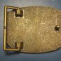 McCord Gaskets advertising belt buckle brass metal with leather insert