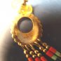 Zuni Q.T. silver sterling Native American Indian earrings turquoise coral gemstones beads concho