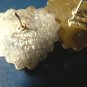 Taxco Heart TJ-75 beaded puffy sterling silver 925 earrings Mexico vintage artist signed pierced