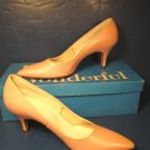 Miss Wonderful shoes 1960s vintage ladies pink faux lizard print spike heels pumps 6 AA