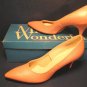 Miss Wonderful shoes 1960s vintage ladies pink faux lizard print spike heels pumps 6 AA