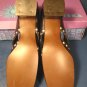 Et Cetera shoes 1960s white polka dots vintage ladies navy blue 6.5 6 &Acirc;&frac12; S low heel buckle