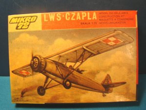 Vintage MIKRO 72 LWS-CZAPLA WWII communication observation aircraft model airplane kit Poland