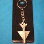 Pewter MIG-21 Russian jet fighter keychain military airplane aircraft aviation Sparta key ring