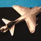 Pewter Harrier British jump jet keychain airplane aircraft military keyring aviation key ring
