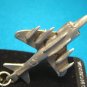 Pewter Harrier British jump jet keychain airplane aircraft military keyring aviation key ring