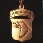 Sparta Pewter Airborne eagle keychain military medallion pendant keyring handcrafted in Canada