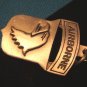 Sparta Pewter Airborne eagle keychain military medallion pendant keyring handcrafted in Canada