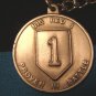 Pewter 1st First Infantry Division Expeditionary keychain Big Red One Victory Army military keyring