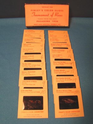 Tournament of Roses slides 1956 Pasadena Finleys color parade floats 20 historical vintage, box