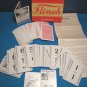 1938 Flinch playing card game Parker Brothers 150 cards instructions rules box, by A. J. Patterson