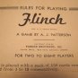 1938 Flinch playing card game Parker Brothers 150 cards instructions rules box, by A. J. Patterson